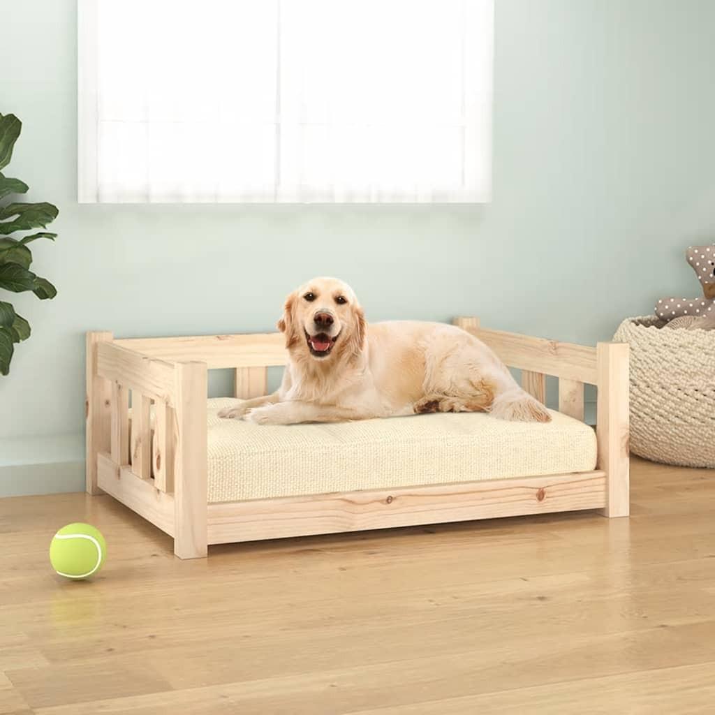 vidaXL Dog Bed Rectangular Modern Wooden Dog Couch Pet Bed Solid Wood Pine