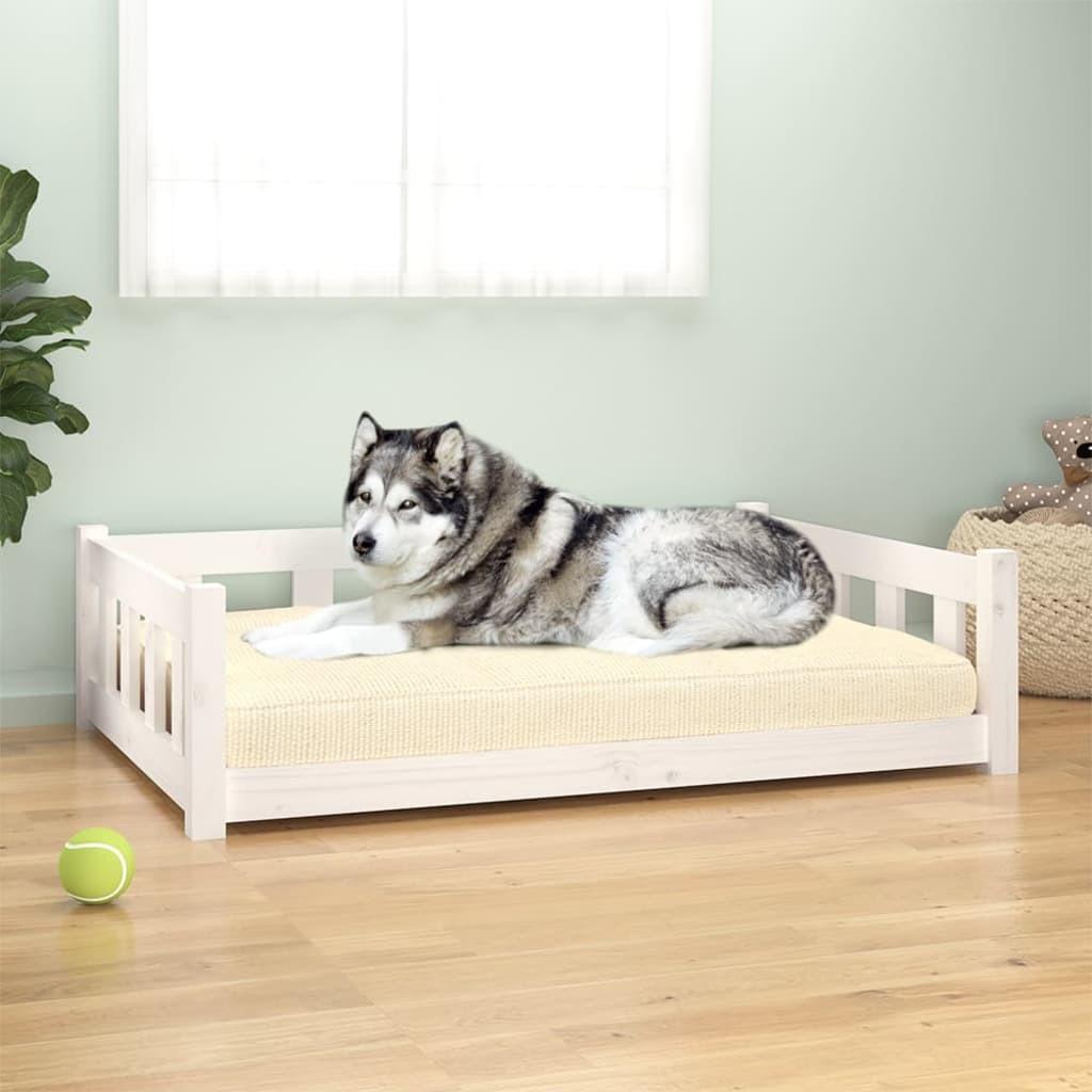 vidaXL Dog Bed Rectangular Modern Wooden Dog Couch Pet Bed Solid Wood Pine