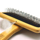 Bamboo Air Cushion Pin Brush for Dogs - Needle and Round Bead Styles, 3 Sizes - Pets Perfect