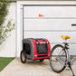 vidaXL Pet Bike Trailer Bicycle Cargo Dog Stroller Oxford Fabric and Iron