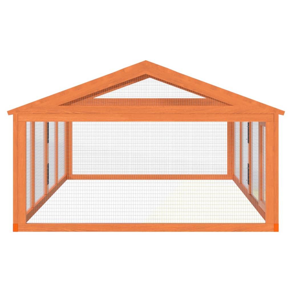 Pine Wood Run Box for Small Animals - 78.7" Outdoor Enclosure.