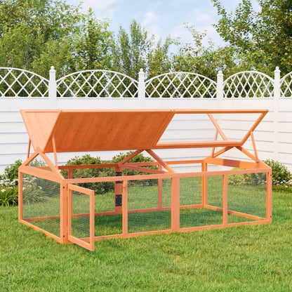 Pine Wood Run Box for Small Animals - 78.7" Outdoor Enclosure.