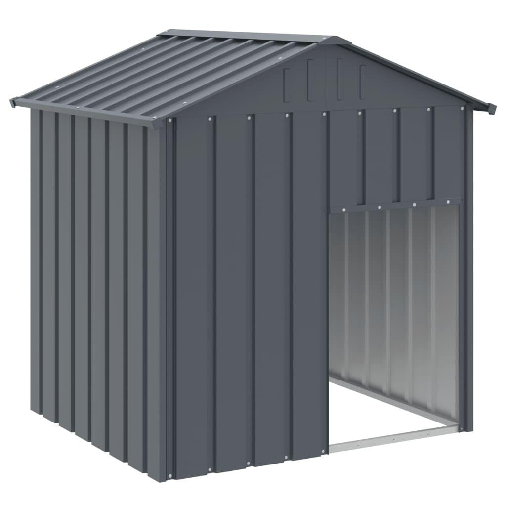 vidaXL Dog House with Roof Outdoor Dog Kennel Animal House Galvanized Steel