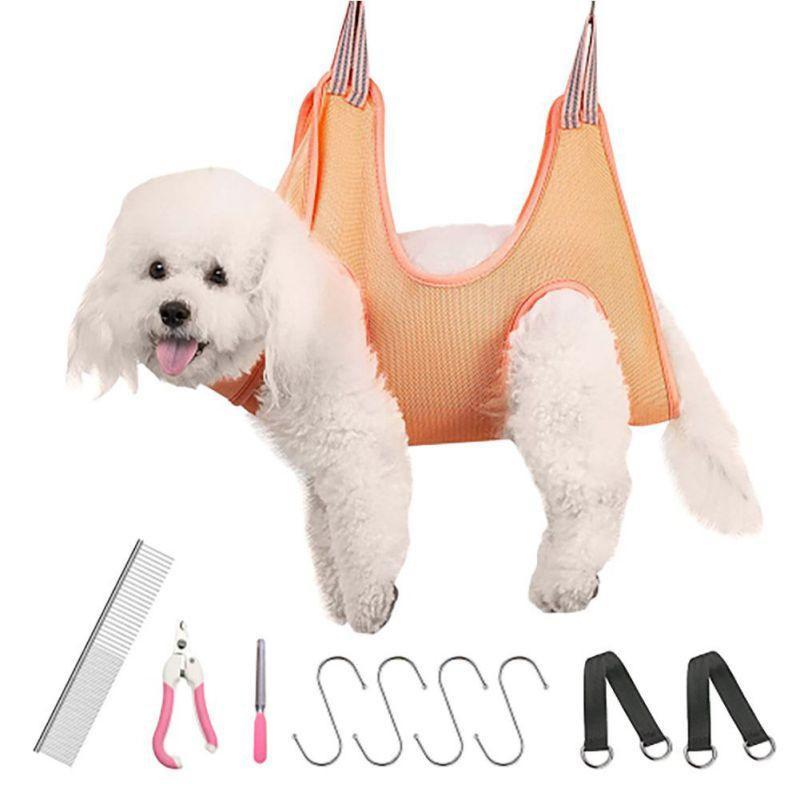 Dog Hugs Cat ComfortRide Dog Grooming Hammock - Breathable Restraint - Free Sling for Small & Medium Dogs - Pets Perfect