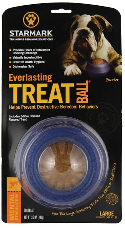 Starmark Everlasting Treat Ball Dog Toy Blue Large