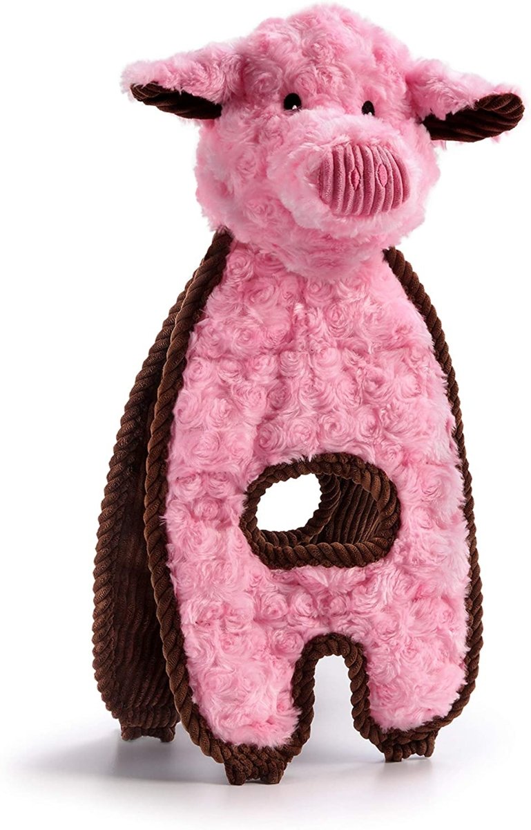 Charming Pet Products Cuddle Tug Peachy Pig Dog Toy 1ea - Pets Perfect