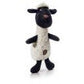 Charming Pet Products Scruffles Lamb Plush Dog Toy Black/White 1ea/LG - Pets Perfect