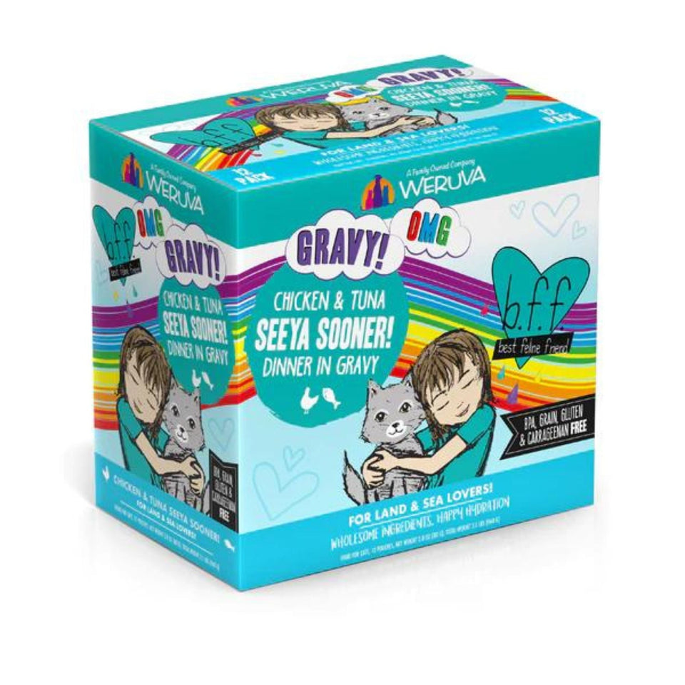 BFF Cat Omg Chicken and Tuna Dinner in Gravy 2.8 oz. 12 ct