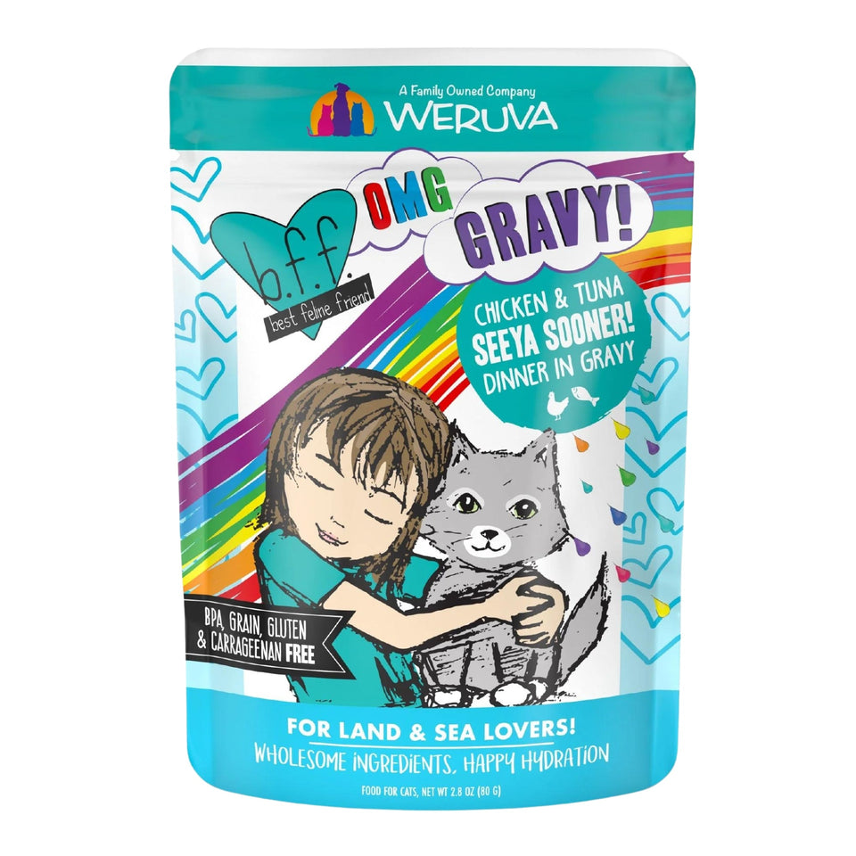 BFF Cat Omg Chicken and Tuna Dinner in Gravy 2.8 oz. 12 ct