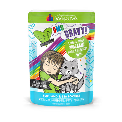 BFF OMG Shazaam! Wet Cat Food - Lamb and Tuna in Gravy, 2.8 oz, 12 ct