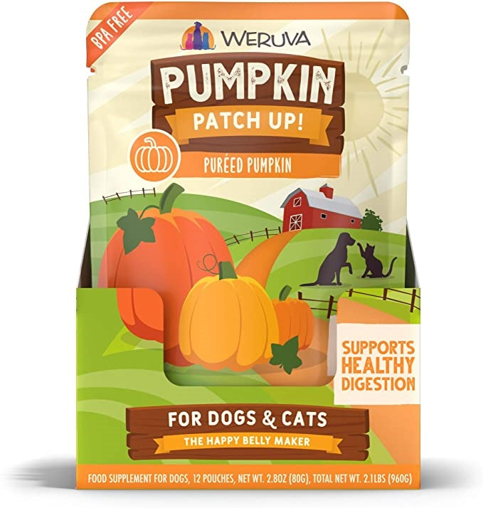 Weruva Dog Pured Pumpkin Supplement, 2.8 oz Pouch 12 ct