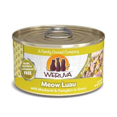 Weruva Cat Meow Luau with Mackerel and Pumpkin in Gravy, 3 oz each, Case of 24