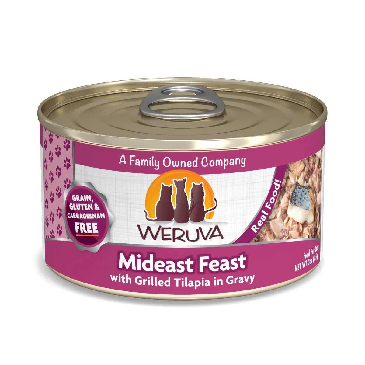 Weruva Cat Mideast Feast with Grilled Tilapia in Gravy 3oz. (Case of 24) - Pets Perfect