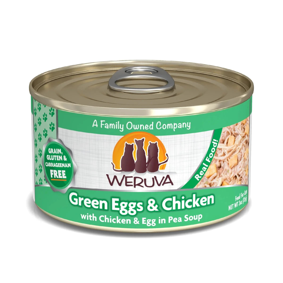 Weruva Cat Green Eggs and Chicken with Chicken and Egg in Pea Soup 3oz. (Case of 24) - Pets Perfect