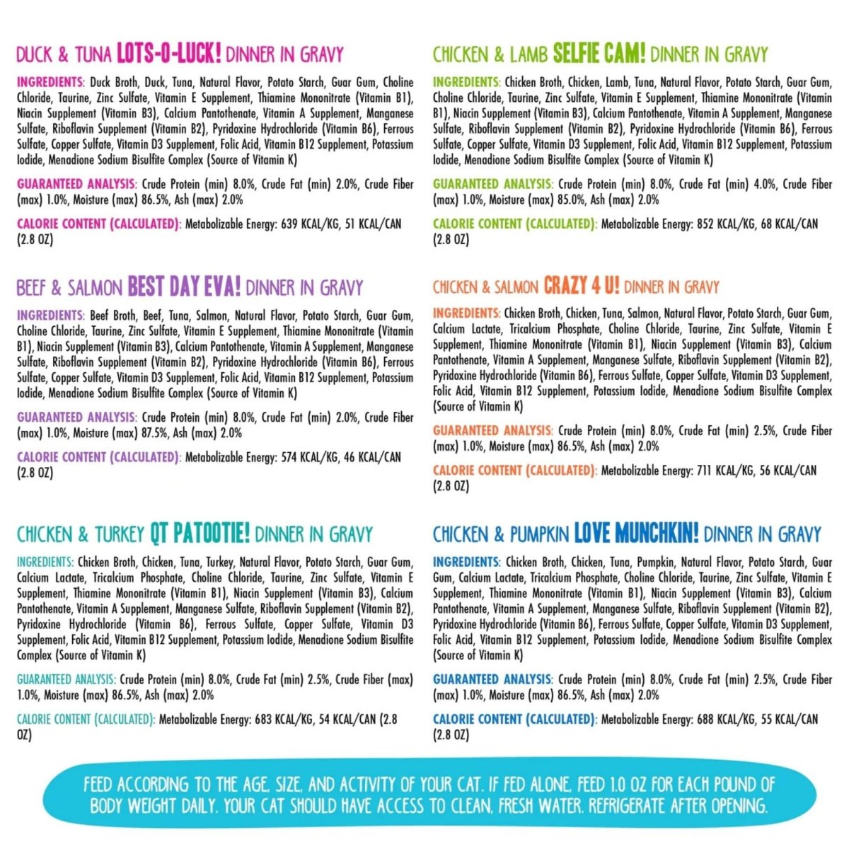 BFF Cat Omg Rainbow Road Variety Pack 2.8oz.(Case of 12) - Pets Perfect