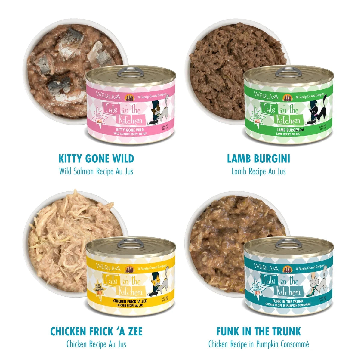 Cats In The Kitchen Cuties Variety 6oz. (Case of 24) - Pets Perfect