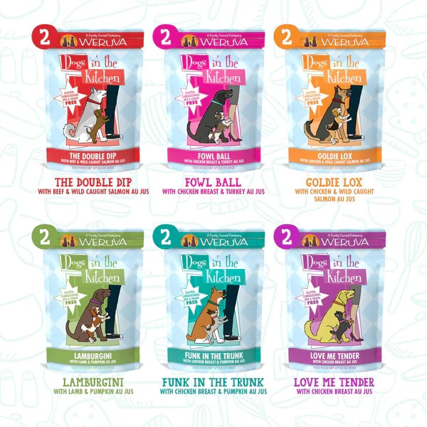 Dogs in The Kitchen Variety Pooch Party 2.8 oz. Pouch 12 ct