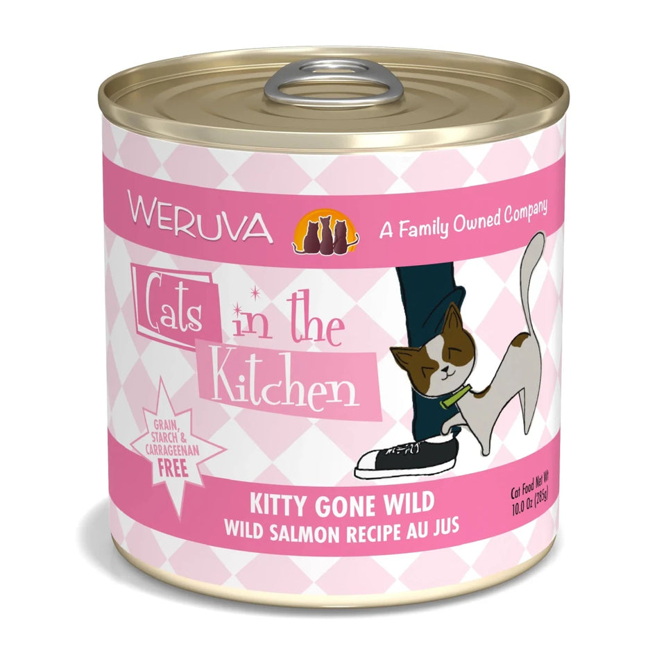 Cats in the Kitchen Kitty Gone Wild Wild Salmon, Tuna, 10 oz, 12 ct