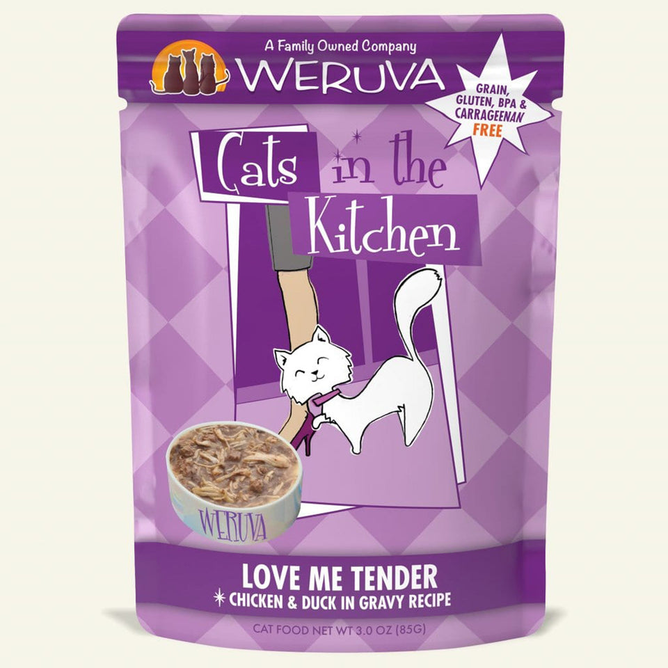 Cats in The Kitchen Love Me Tender Chicken & Duck in Gravy 3 oz. Pouch 12 ct