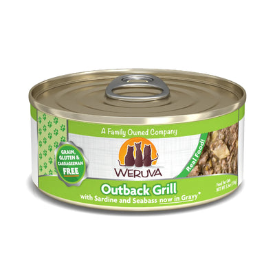 Weruva Cat Outback Grill with Sardine and Seabass in Gravy, 5.5 oz each, Case of 24