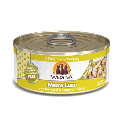 Weruva Cat Meow Luau with Mackerel and Pumpkin in Gravy, 5.5 oz each, Case of 24