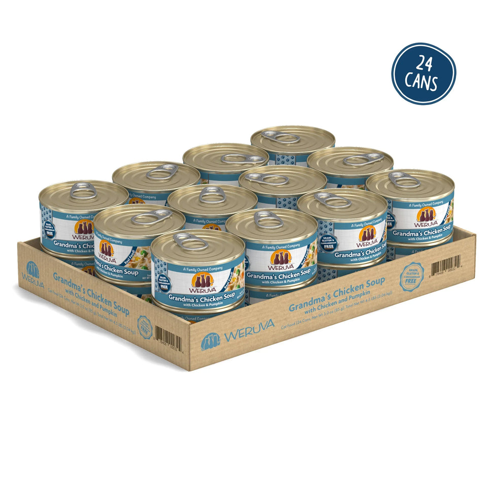 Weruva Cat Grandmas Chicken Soup with Chicken and Pumpkin, 5.5 oz each, Case of 24