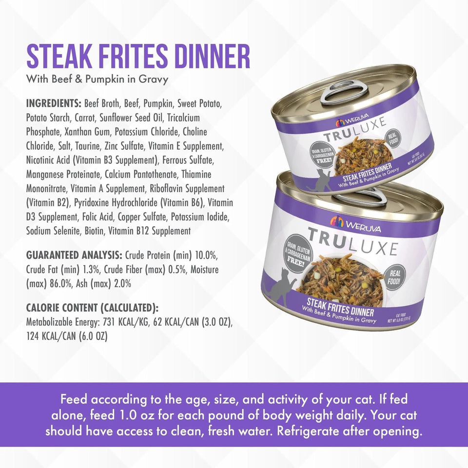 Truluxe Cat Steak Frites, 3 oz each, Case of 24