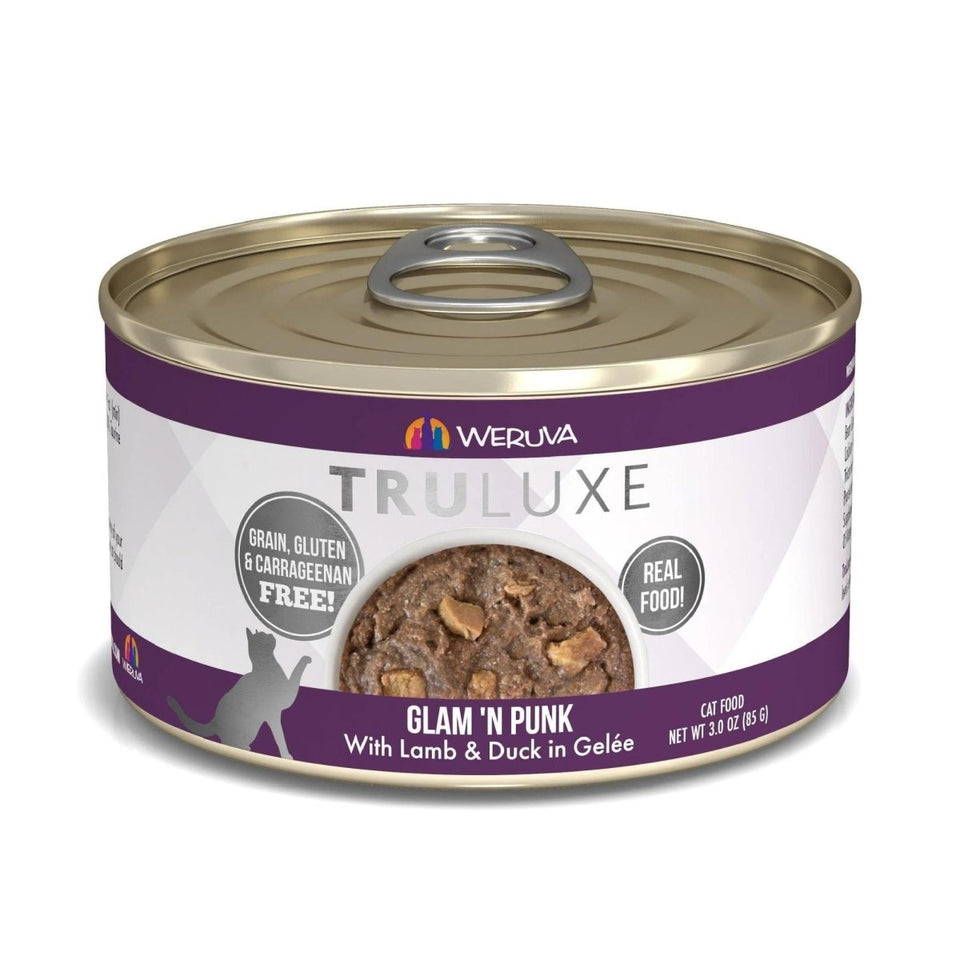 Weruva Truluxe Glam N Punk Lamb, Tuna & Duck Wet Cat Food, 3 oz, 24 ct