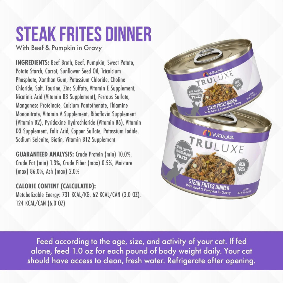 Truluxe Cat Steak Frites, 6 oz each, Case of 24
