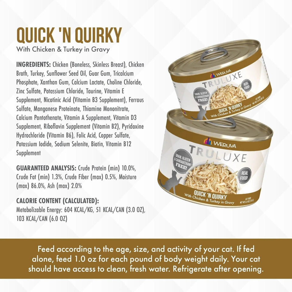 Truluxe Cat Quick N Quirky, 6 oz each, Case of 24