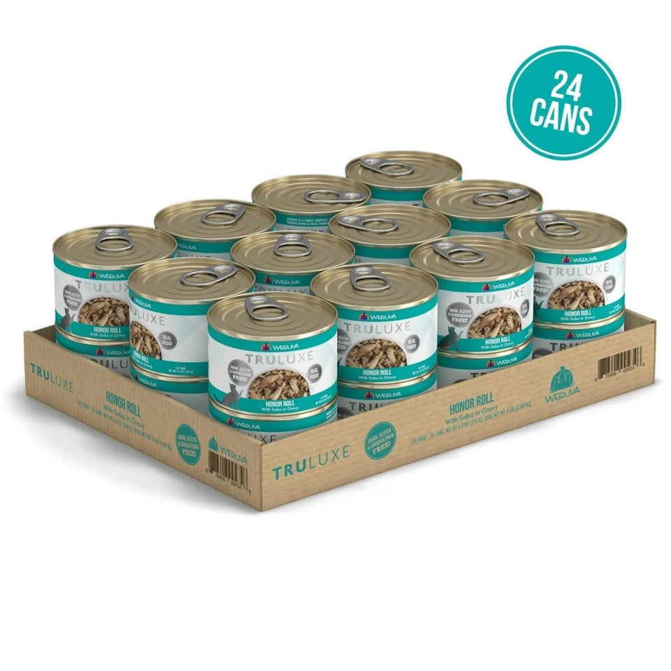 Weruva Truluxe Honor Roll Saba Mackerel Wet Cat Food, 6 oz, 24 ct, view 3