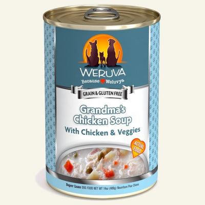 Weruva Dog Grandmas Chicken Soup with Chicken and Veggies 14oz. Case Of 12