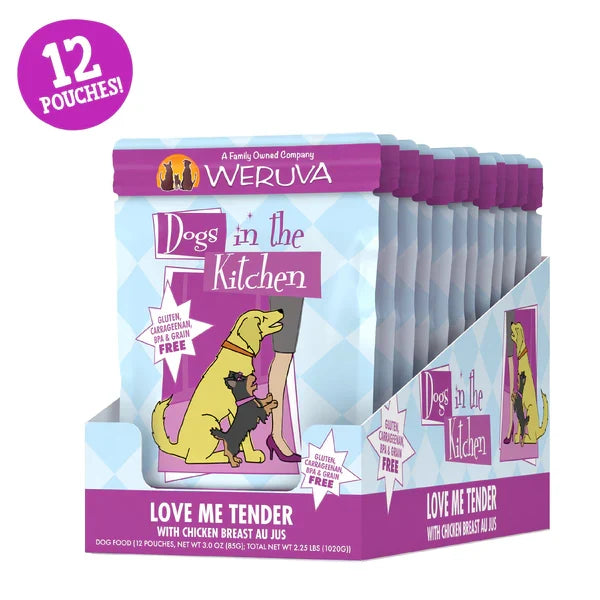Dogs in The Kitchen Dog Love Me Tender With Chicken Breast Au Jus 2.8 oz. Pouch 12 ct