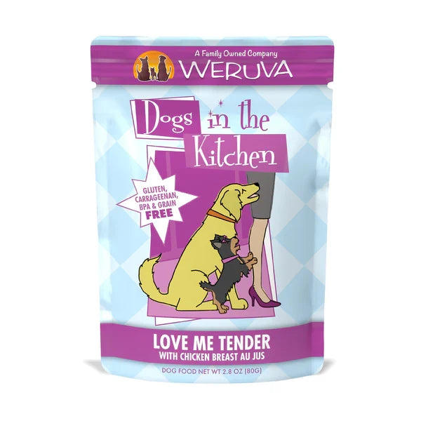 Dogs in The Kitchen Dog Love Me Tender With Chicken Breast Au Jus 2.8 oz. Pouch 12 ct