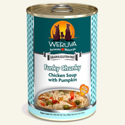 Weruva Dog Funky Chunky Chicken Soup with Pumpkin 14oz. Case Of 12
