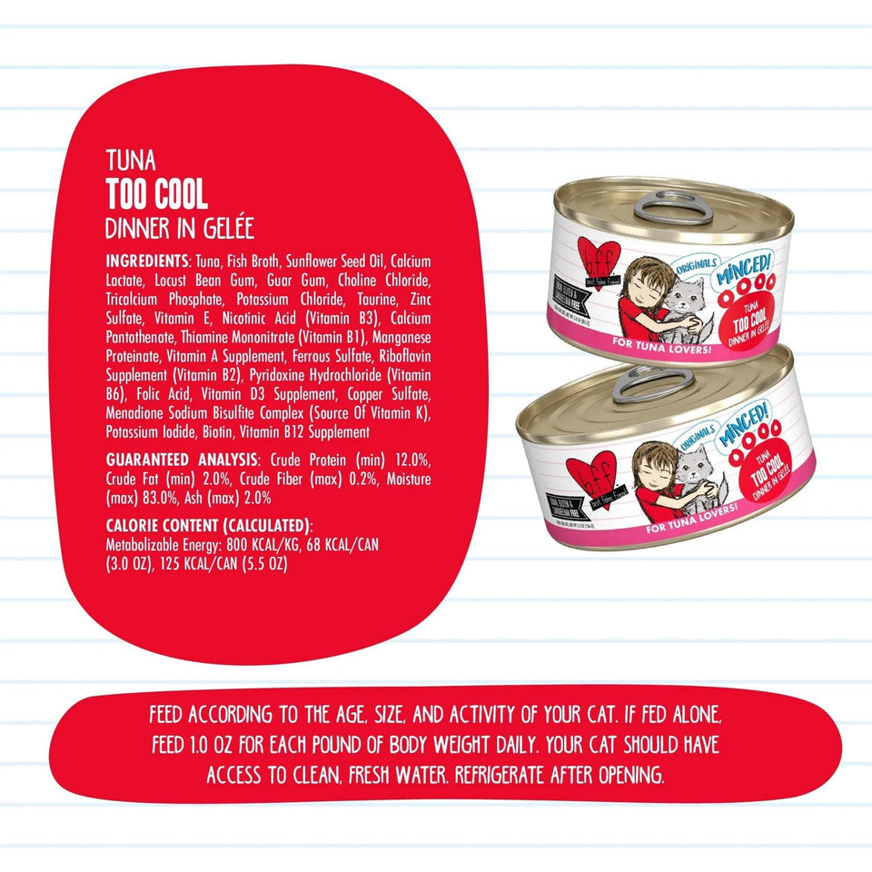 BFF Cat Originals Tuna Too Cool Tuna Dinner in Gele, 3 oz 24 ct