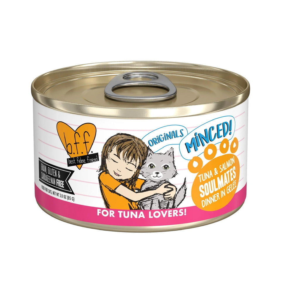 BFF Cat Originals Tuna and Salmon Soulmates Dinner in Gele, 3 oz 24 ct