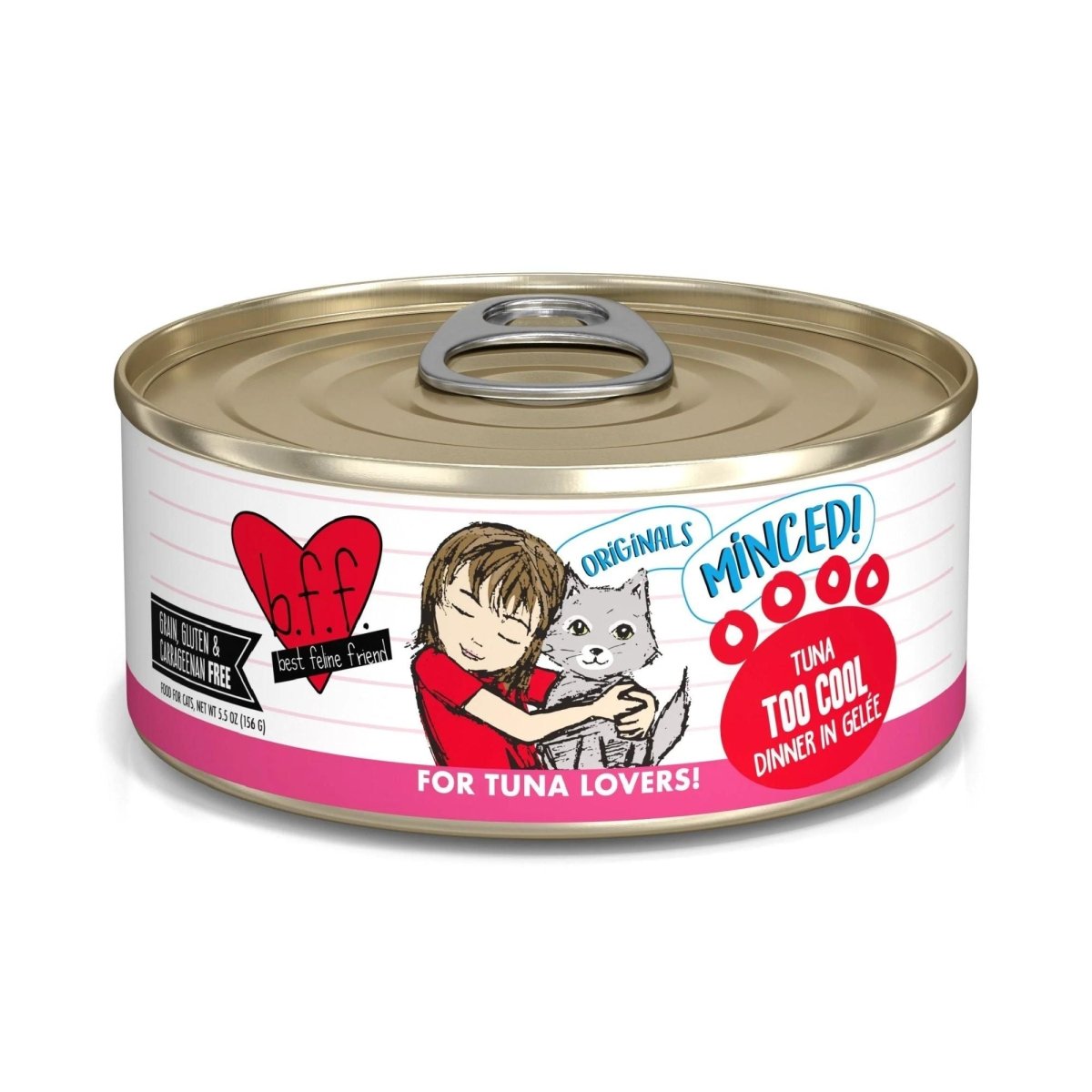 BFF Cat Originals Tuna Too Cool Tuna Dinner in Gele 5.5oz. (Case of 24) - Pets Perfect