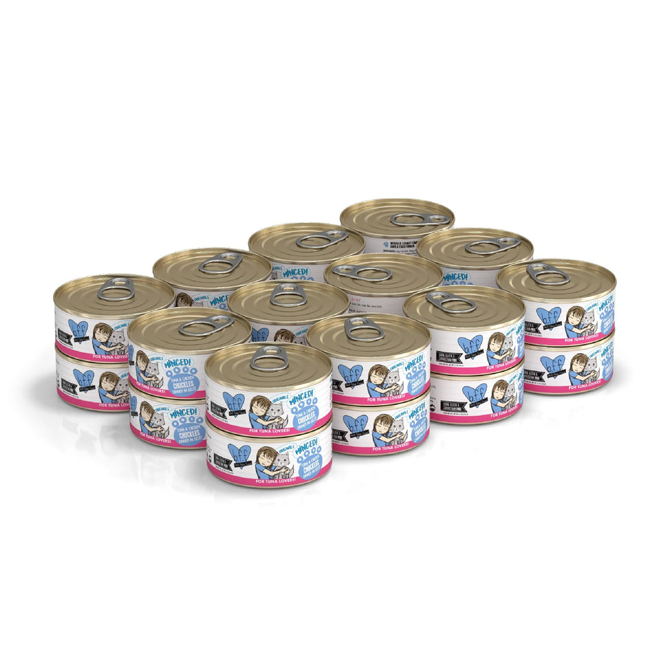 BFF Cat Tuna and Chicken Chuckles Dinner in Gele, 5.5 oz 24 ct