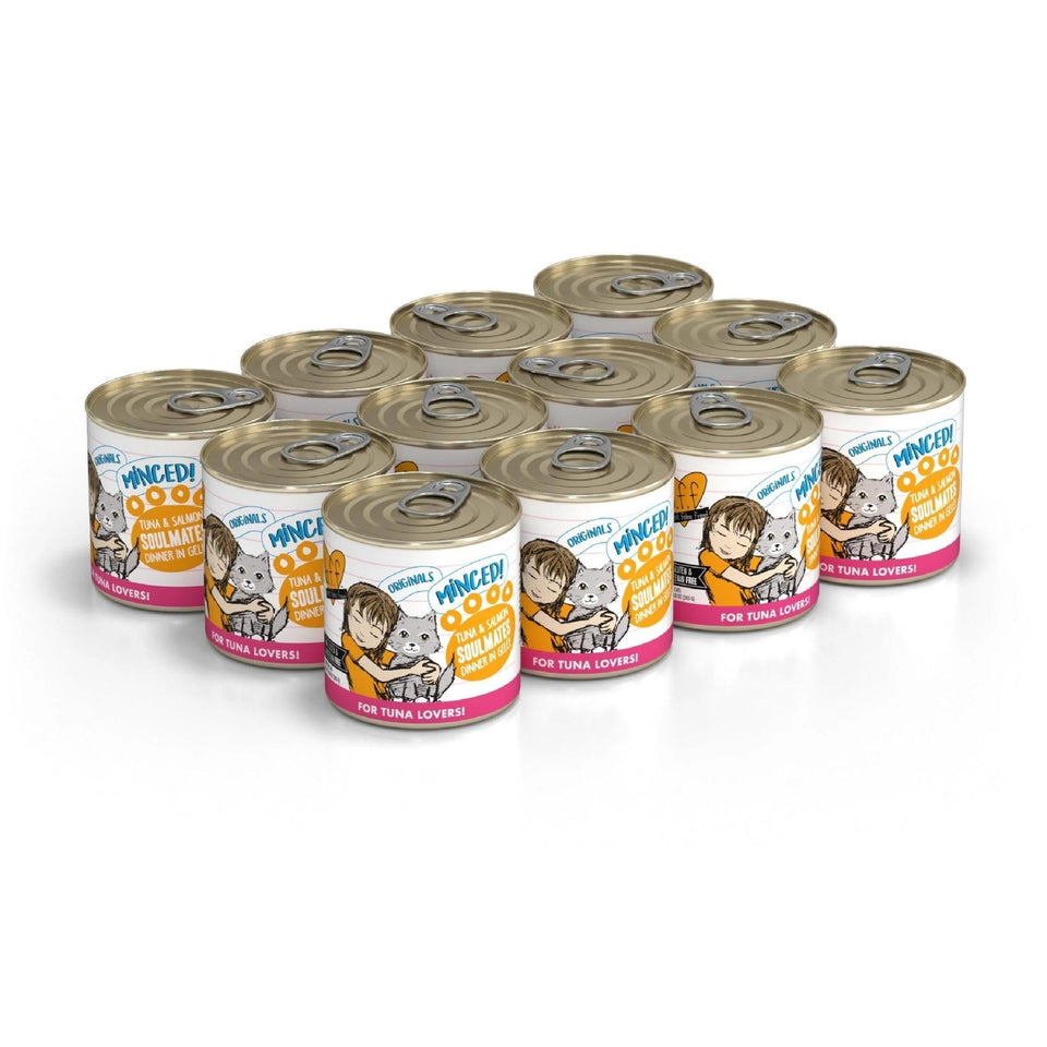 BFF Cat Originals Tuna and Salmon Soulmates Dinner in Gele 10 oz. 12 ct