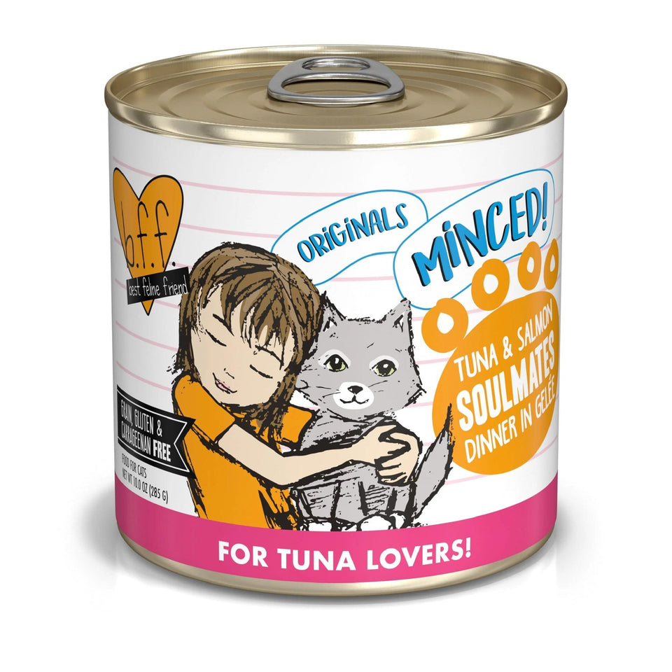 BFF Cat Originals Tuna and Salmon Soulmates Dinner in Gele 10 oz. 12 ct