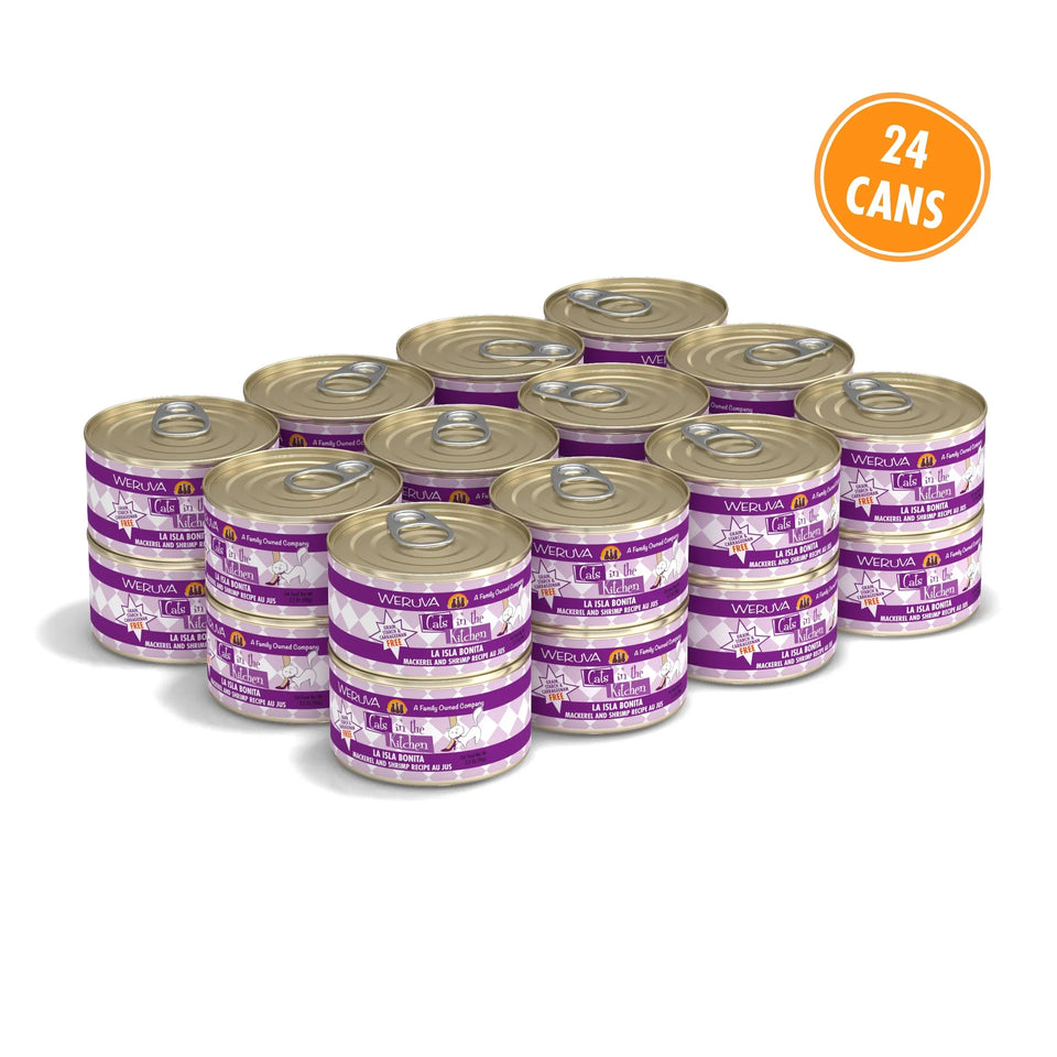 Cats in The Kitchen La Isla Bonita Mackerel and Shrimp Recipe, 3.2 oz 24 ct