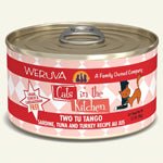 Cats In The Kitchen Two Tu Tango Sardine; Tuna and Turkey Recipe 6oz. (Case of 24) - Pets Perfect