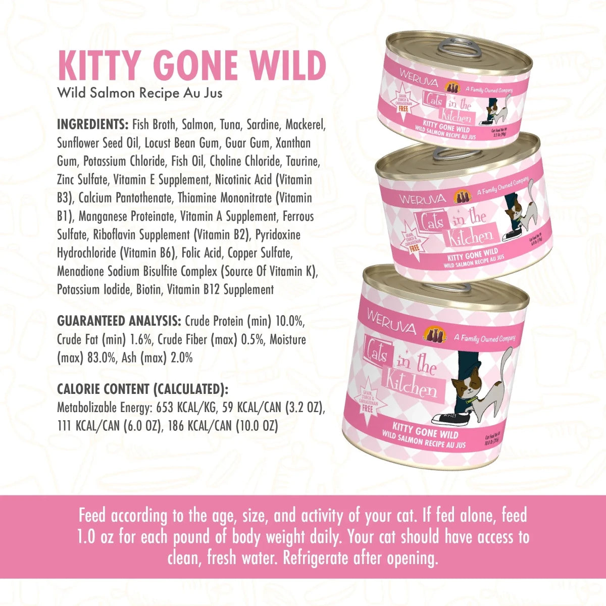 Cats In The Kitchen Kitty Gone Wild - Wild Salmon Recipe 6oz. (Case of 24) - Pets Perfect