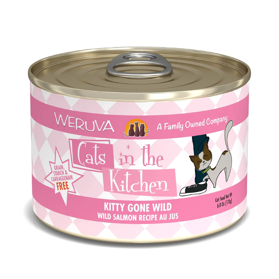 Cats in The Kitchen Kitty Gone Wild, Wild Salmon Recipe, 6 oz 24 ct
