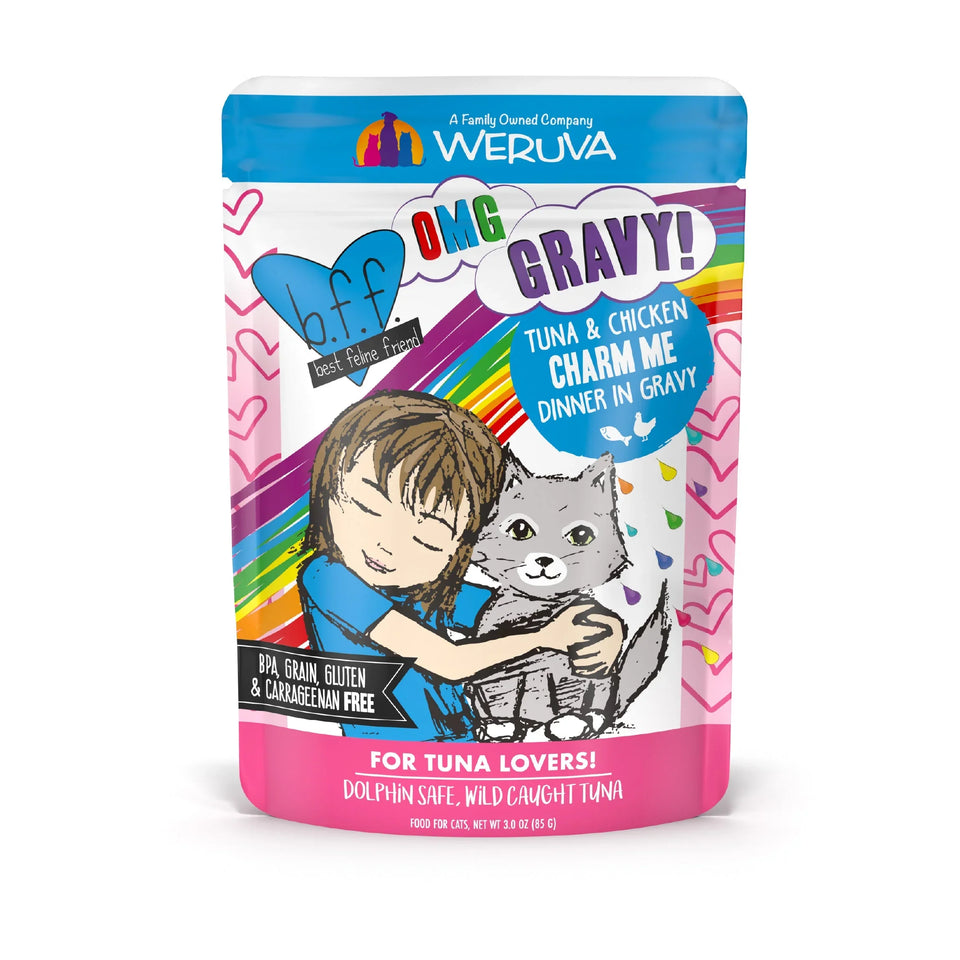 Bff Cat OMG Charm Me Tuna and Chicken Dinner in Gravy 3.0 oz. 12 ct