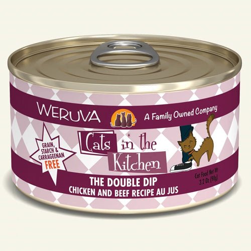Cats In The Kitchen The Double Dip Chicken and Beef Recipe 3.2oz. (Case of 24) - Pets Perfect