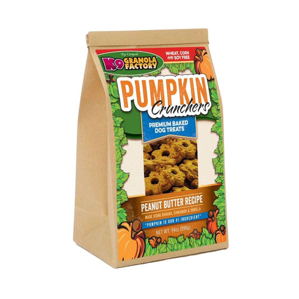 K9 Granola Factory Pumpkin Crunchers Dog Biscuits Peanut Butter &