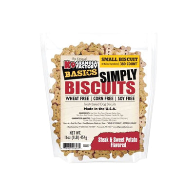 K9 Granola Simply Biscuits, Small Steak And Sweet Potato, 1 lb