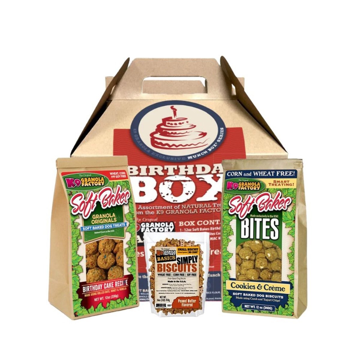 K9 Granola Munch Birthday Box (4) - Pets Perfect